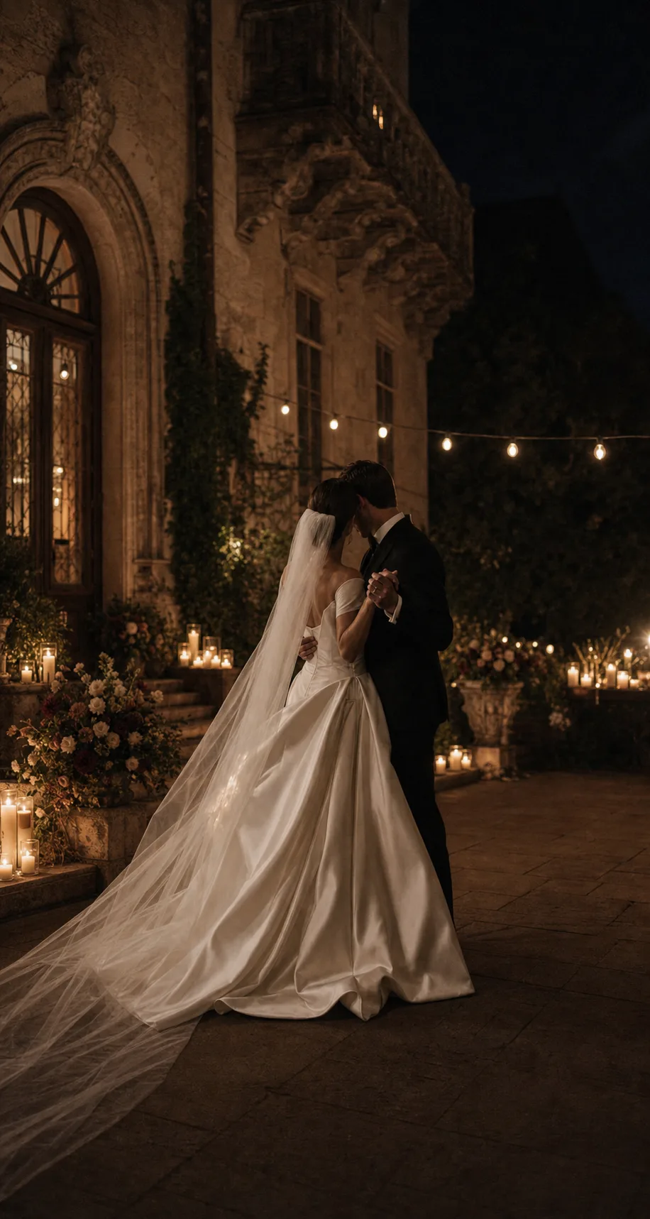 Clara y Mateo bailan a la luz de las velas